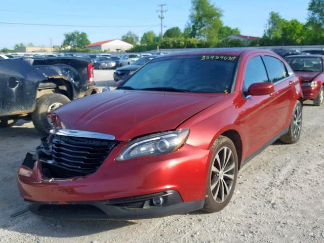 1C3CCBBB1DN609769 - 2013 CHRYSLER 200 TOURIN RED photo 2