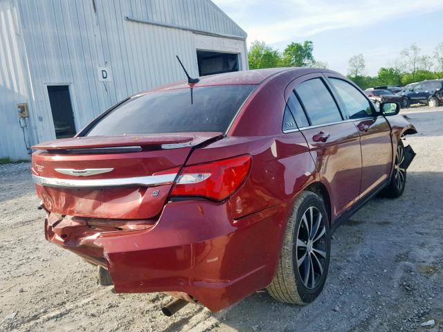 1C3CCBBB1DN609769 - 2013 CHRYSLER 200 TOURIN RED photo 4