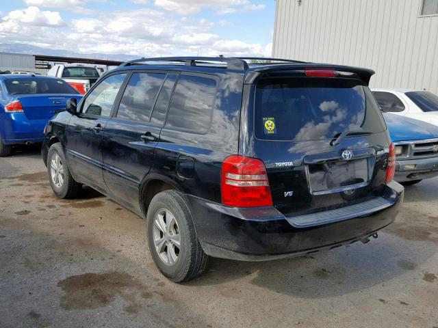 JTEGF21A230080238 - 2003 TOYOTA HIGHLANDER BLACK photo 3