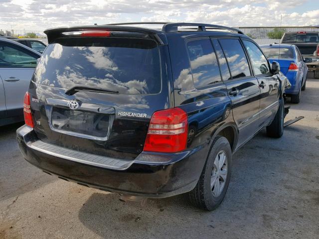 JTEGF21A230080238 - 2003 TOYOTA HIGHLANDER BLACK photo 4