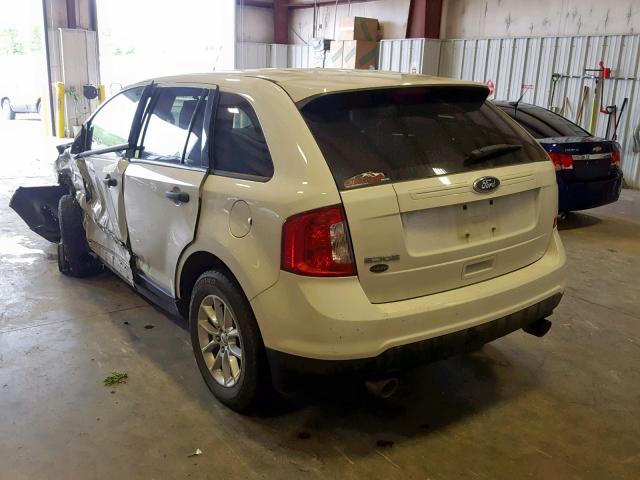 2FMDK3GC6DBB94921 - 2013 FORD EDGE SE WHITE photo 3