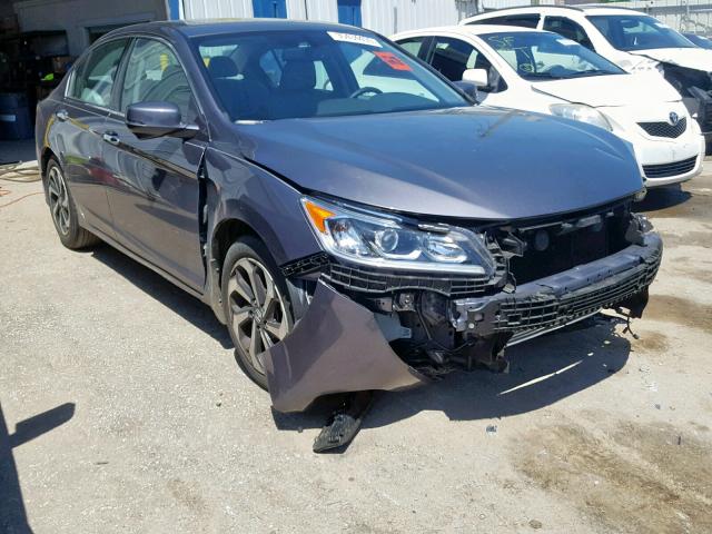 1HGCR3F8XGA005648 - 2016 HONDA ACCORD EXL GRAY photo 1