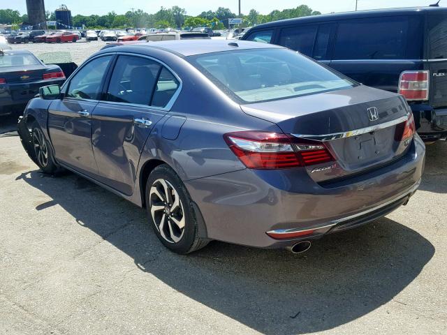 1HGCR3F8XGA005648 - 2016 HONDA ACCORD EXL GRAY photo 3