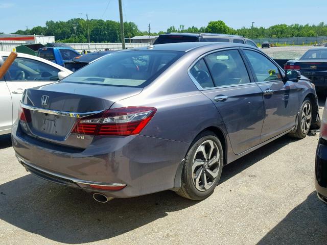 1HGCR3F8XGA005648 - 2016 HONDA ACCORD EXL GRAY photo 4