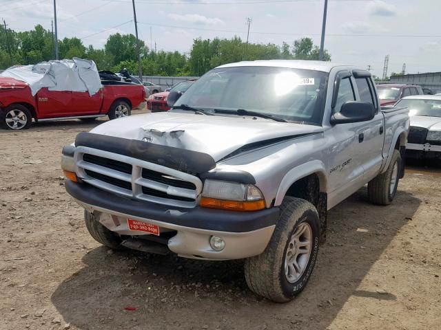 1B7HG2AN61S303875 - 2001 DODGE DAKOTA QUA SILVER photo 2