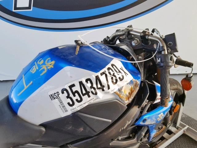 JS1GR7NA1F2100730 - 2015 SUZUKI GSX-S750 BLUE photo 5