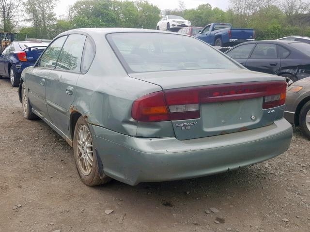 4S3BE635337207370 - 2003 SUBARU LEGACY L GREEN photo 3