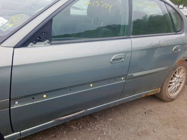 4S3BE635337207370 - 2003 SUBARU LEGACY L GREEN photo 9