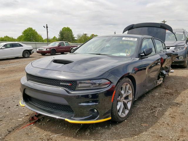 2C3CDXHGXKH519331 - 2019 DODGE CHARGER GT BLACK photo 2