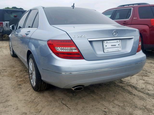 WDDGF4HB6DR264616 - 2013 MERCEDES-BENZ C 250 BLUE photo 3