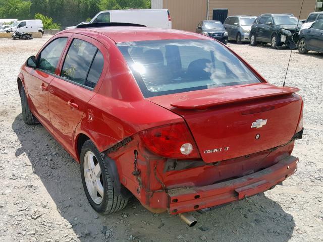 1G1AL55F077159679 - 2007 CHEVROLET COBALT LT RED photo 3