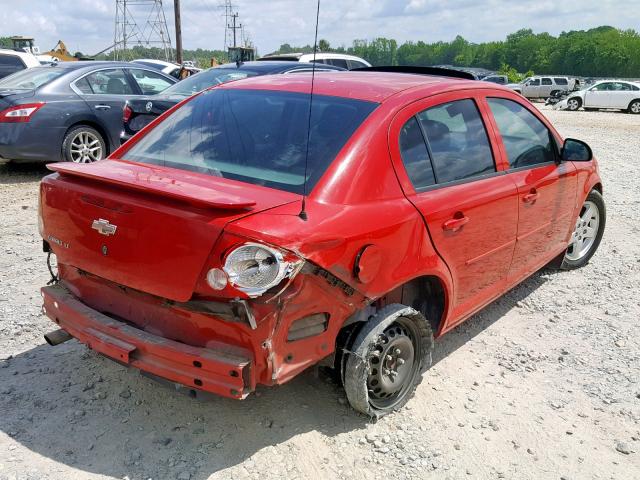 1G1AL55F077159679 - 2007 CHEVROLET COBALT LT RED photo 4