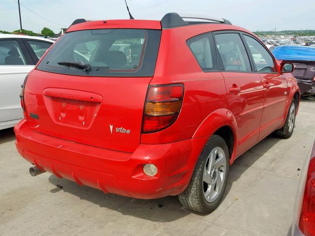 5Y2SL63865Z416075 - 2005 PONTIAC VIBE RED photo 4