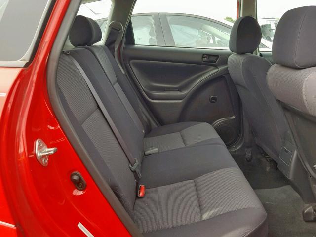 5Y2SL63865Z416075 - 2005 PONTIAC VIBE RED photo 6