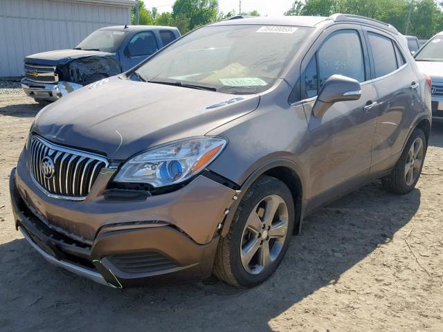 KL4CJASB7EB748040 - 2014 BUICK ENCORE TAN photo 2