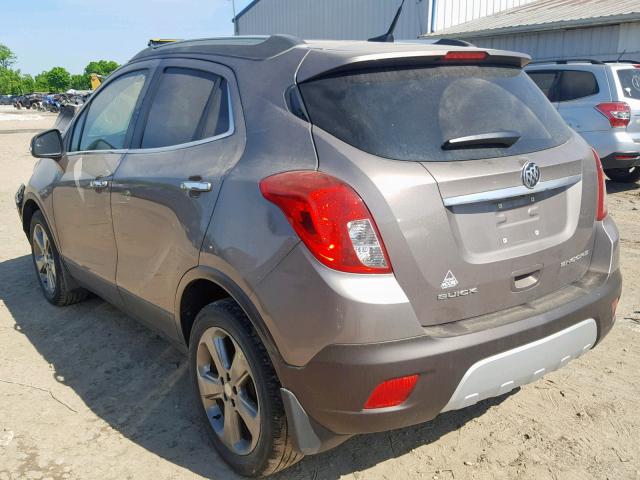 KL4CJASB7EB748040 - 2014 BUICK ENCORE TAN photo 3