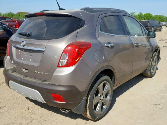 KL4CJASB7EB748040 - 2014 BUICK ENCORE TAN photo 4