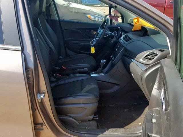 KL4CJASB7EB748040 - 2014 BUICK ENCORE TAN photo 5