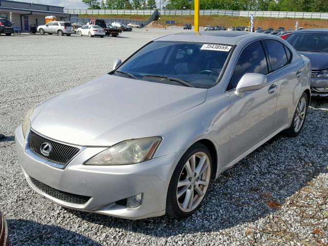 JTHBE262772008012 - 2007 LEXUS IS 350 SILVER photo 2