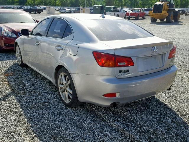 JTHBE262772008012 - 2007 LEXUS IS 350 SILVER photo 3