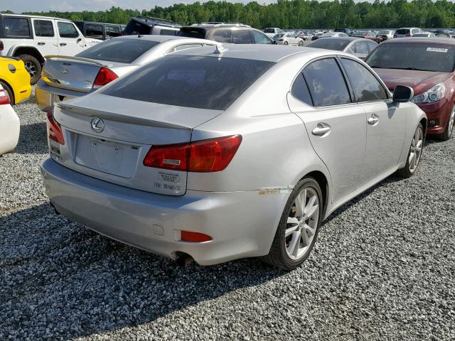 JTHBE262772008012 - 2007 LEXUS IS 350 SILVER photo 4