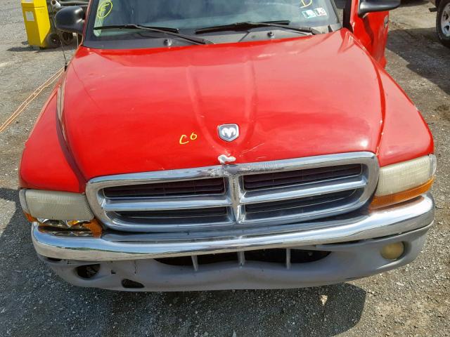 1B7GL2AX61S103538 - 2001 DODGE DAKOTA QUA RED photo 7