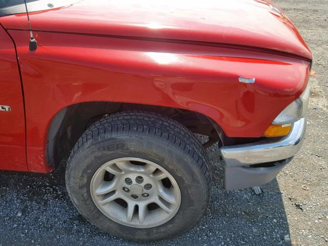 1B7GL2AX61S103538 - 2001 DODGE DAKOTA QUA RED photo 9