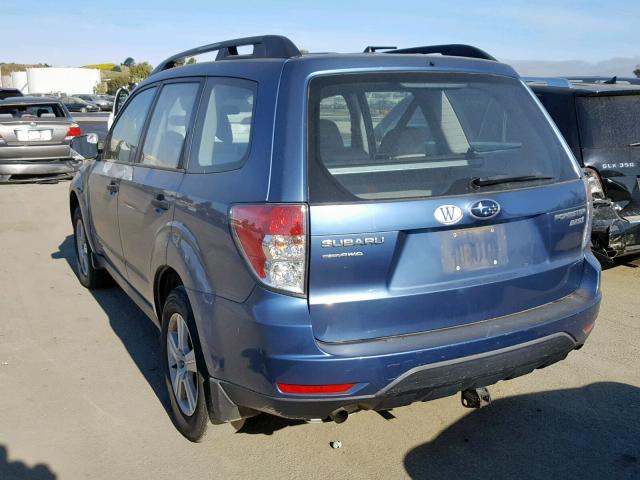 JF2SH6BC0AG766784 - 2010 SUBARU FORESTER X BLUE photo 3