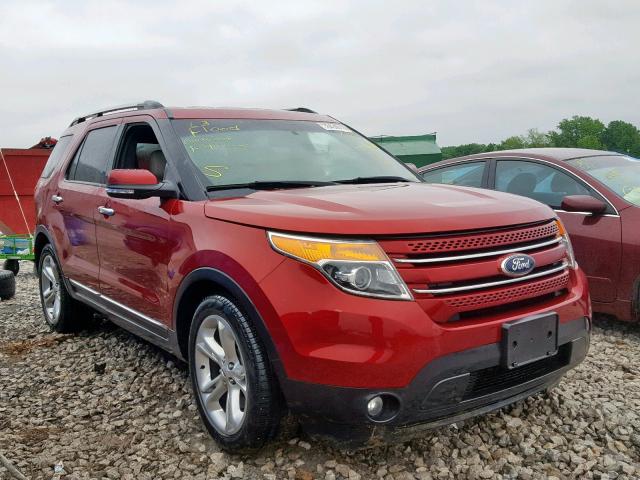 1FM5K7F8XFGB24780 - 2015 FORD EXPLORER L MAROON photo 1