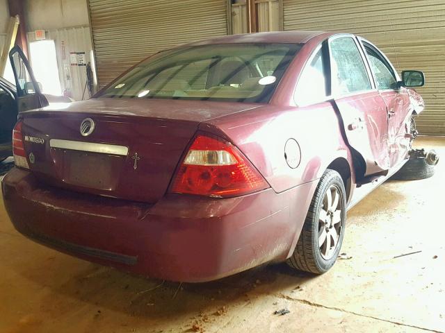 1MEFM40116G602824 - 2006 MERCURY MONTEGO LU MAROON photo 4