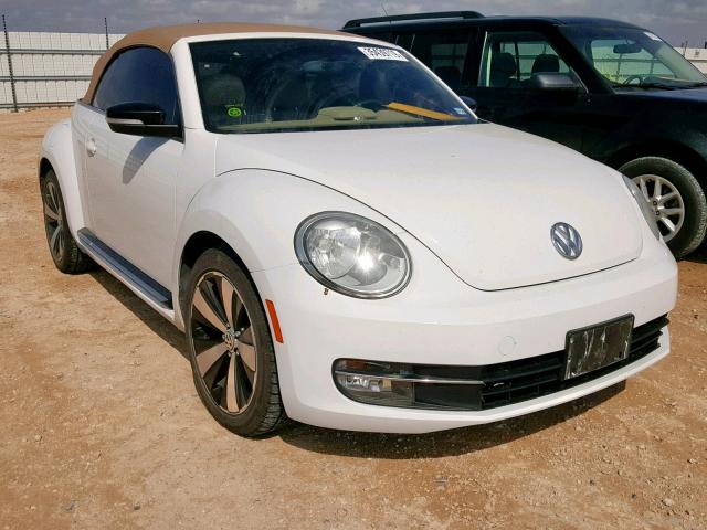 3VW767AT8DM810815 - 2013 VOLKSWAGEN BEETLE TUR WHITE photo 1