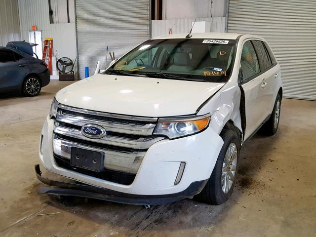 2FMDK3JC5DBA21674 - 2013 FORD EDGE SEL WHITE photo 2