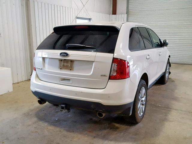 2FMDK3JC5DBA21674 - 2013 FORD EDGE SEL WHITE photo 4