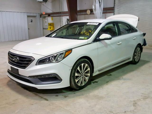 5NPE34AF0HH541071 - 2017 HYUNDAI SONATA SPO WHITE photo 2