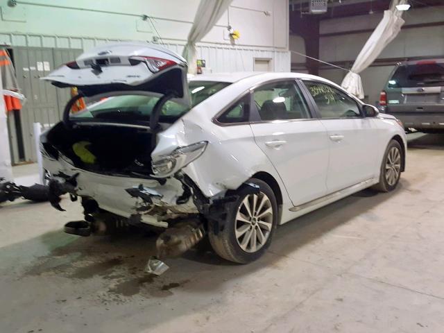 5NPE34AF0HH541071 - 2017 HYUNDAI SONATA SPO WHITE photo 4