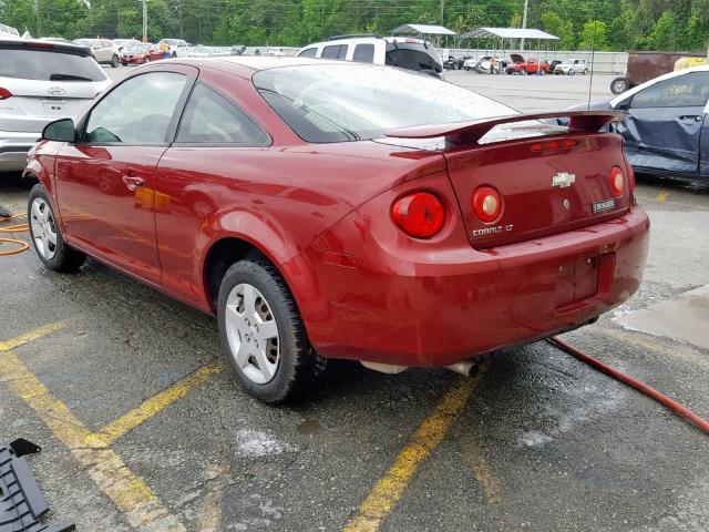 1G1AL15F577112043 - 2007 CHEVROLET COBALT LT RED photo 3