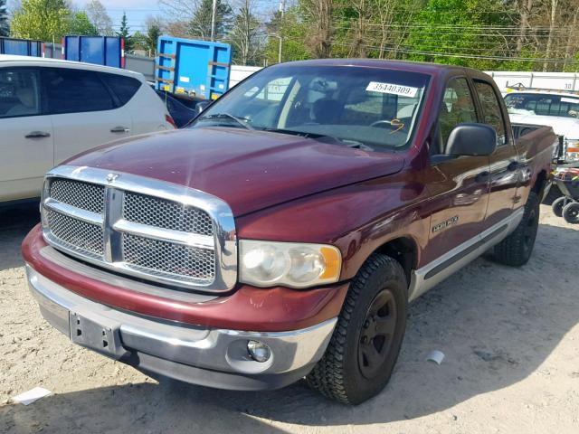 1D7HA18N32S602989 - 2002 DODGE RAM 1500 MAROON photo 2