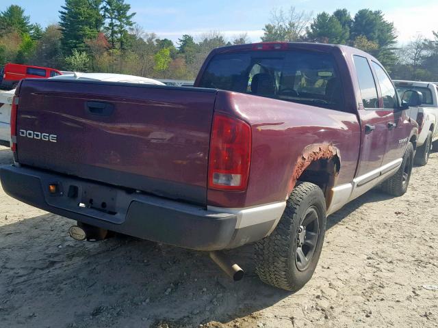 1D7HA18N32S602989 - 2002 DODGE RAM 1500 MAROON photo 4