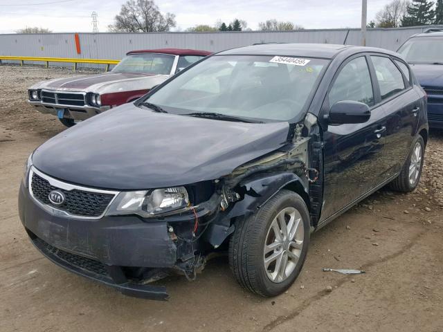 KNAFU5A28B5322822 - 2011 KIA FORTE EX BLACK photo 2