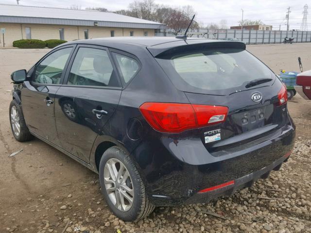 KNAFU5A28B5322822 - 2011 KIA FORTE EX BLACK photo 3