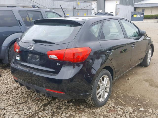 KNAFU5A28B5322822 - 2011 KIA FORTE EX BLACK photo 4