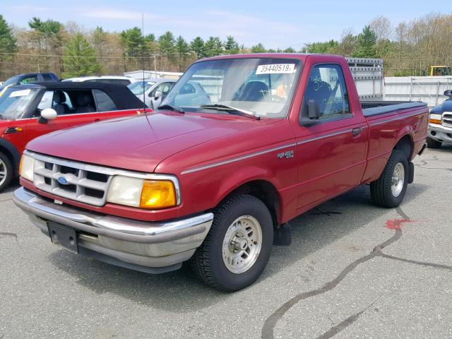 1FTCR10A0RTA67484 - 1994 FORD RANGER RED photo 2