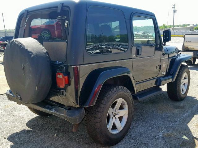 1J4FA59S32P717666 - 2002 JEEP WRANGLER / BLACK photo 4