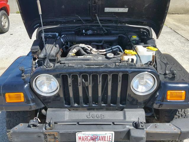 1J4FA59S32P717666 - 2002 JEEP WRANGLER / BLACK photo 7