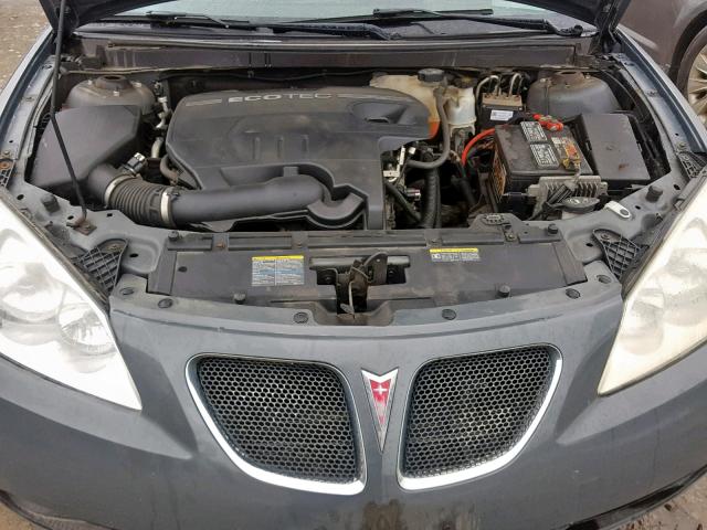 1G2ZF57B684309667 - 2008 PONTIAC G6 VALUE L GRAY photo 7