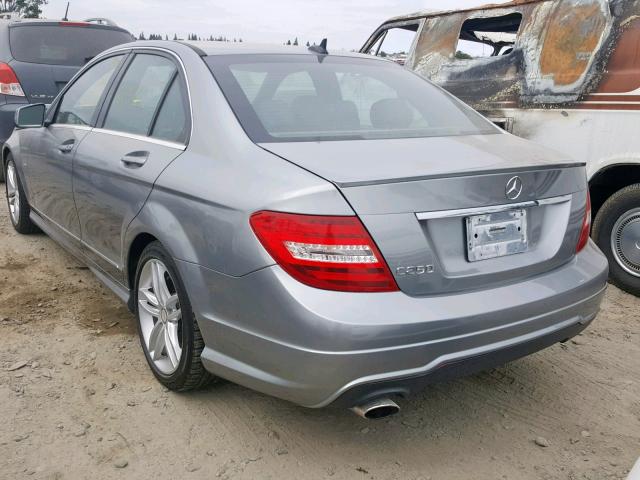 WDDGF4HB3CR208017 - 2012 MERCEDES-BENZ C 250 GRAY photo 3