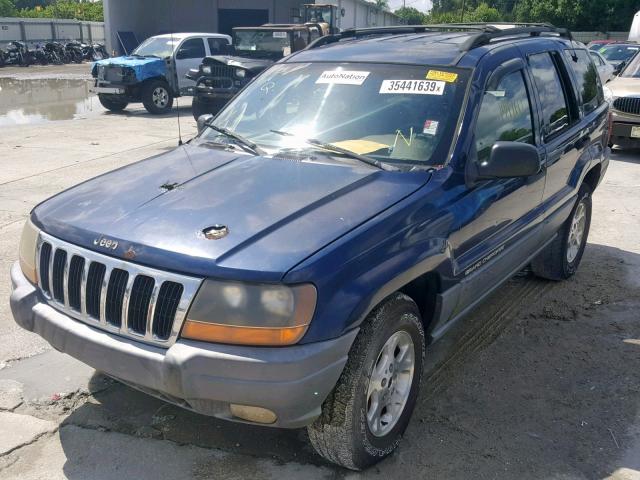 1J4GW48S91C536255 - 2001 JEEP GRAND CHER BLUE photo 2