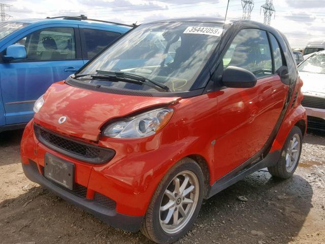 WMEEJ31X28K137765 - 2008 SMART FORTWO PUR RED photo 2
