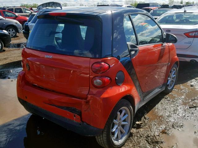 WMEEJ31X28K137765 - 2008 SMART FORTWO PUR RED photo 4