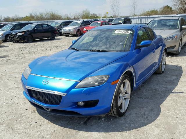 JM1FE17N640122404 - 2004 MAZDA RX8 BLUE photo 2